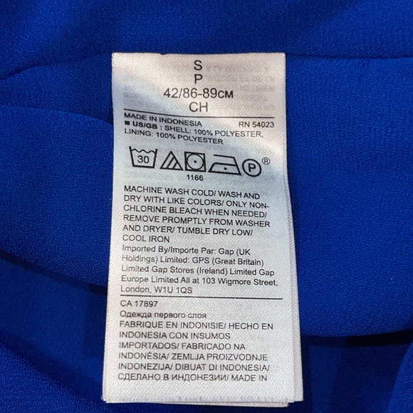 Banana Republic Brilliant Blue Long Bell Sleeve Blouse Size Small - Picture 5 of 5